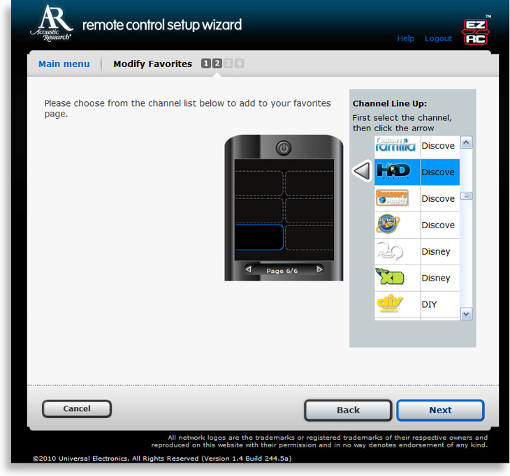 Acoustic Research Xsight Touch Wizard