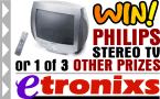 Win a Philips Stereo TV, Monster Power HTS2000, SIMA SVS-4 Switcher or Sennheiser Wireless Speakers!